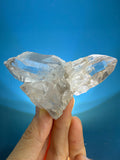 Himalayan Quartz Eagle Wing Twin Point with Wood Stand - 105g - 1.jpeg
