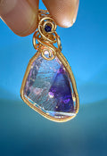 Super Seven Pendant - 12.3g Copper Wire Red Inclusion Crystal
