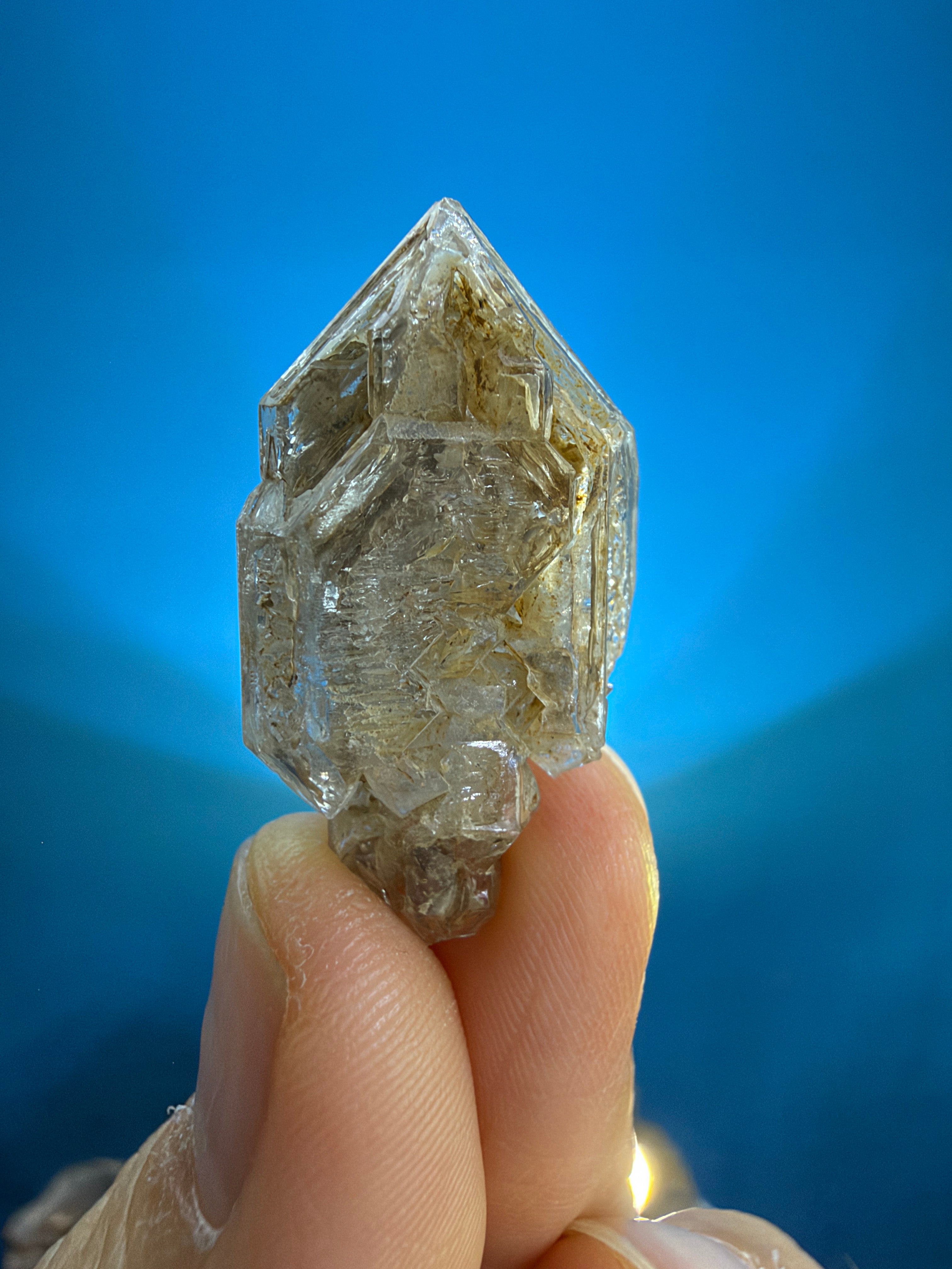 Yellow Mud Elestial Quartz with Deep Window - 7.6g - 1.JPG