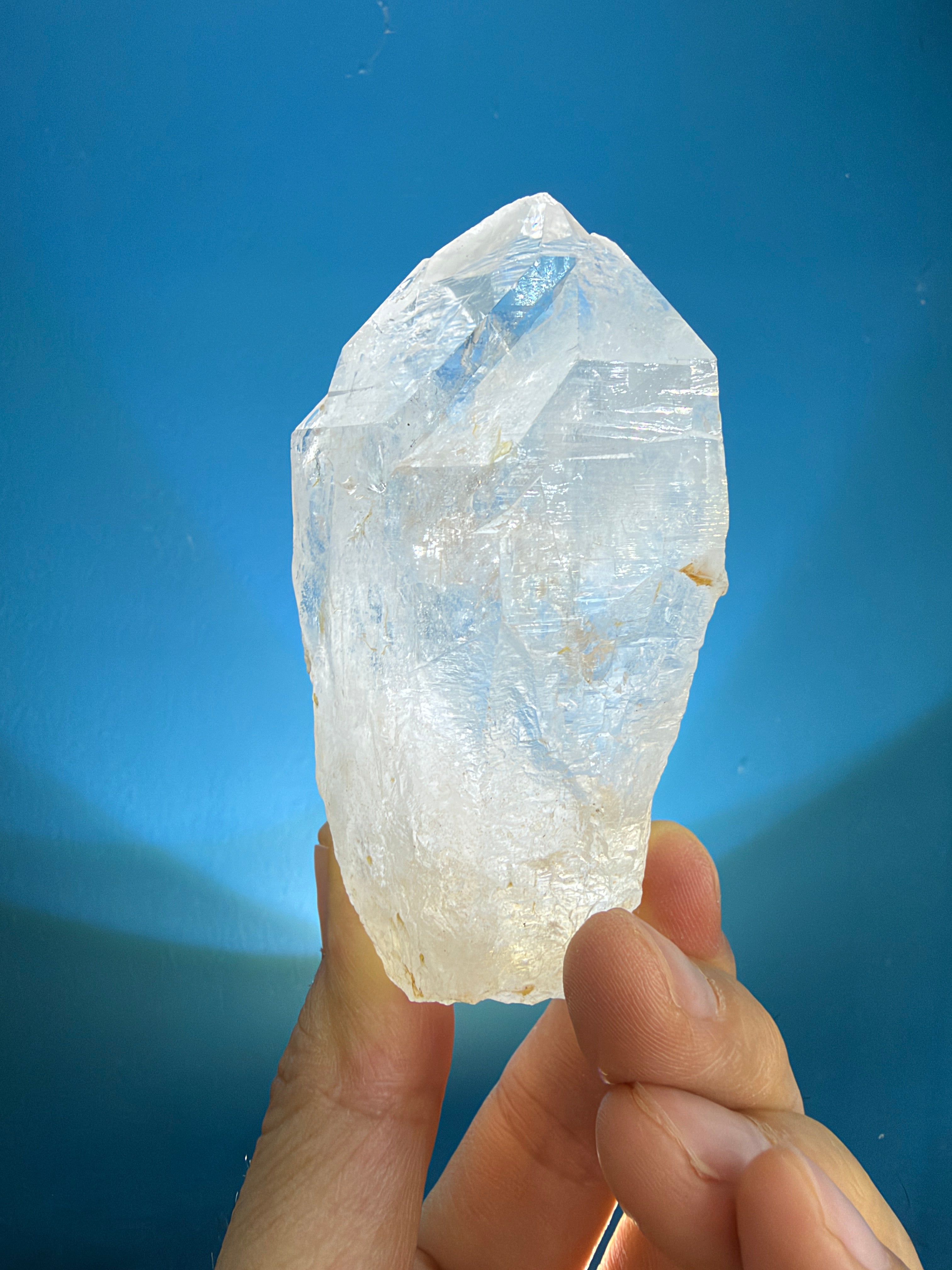 Himalayan White Quartz Raw Point with Etched Texture - 178.5g - 1.JPG