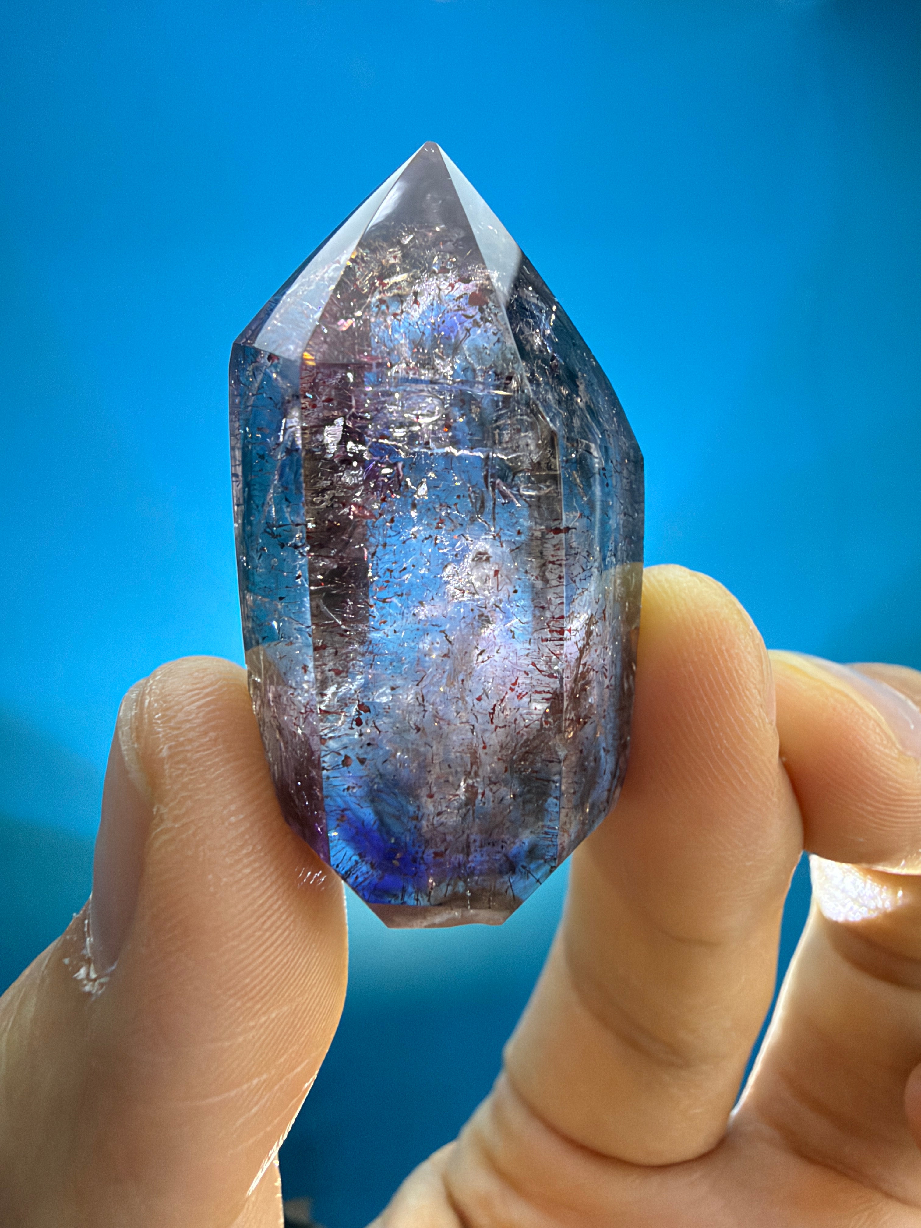 Super Seven Crystal - 24.9g Polished Red Inclusion Point