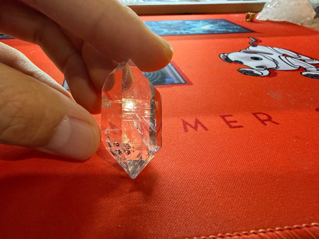 Elestial Quartz Crystal - Clear Natural Point