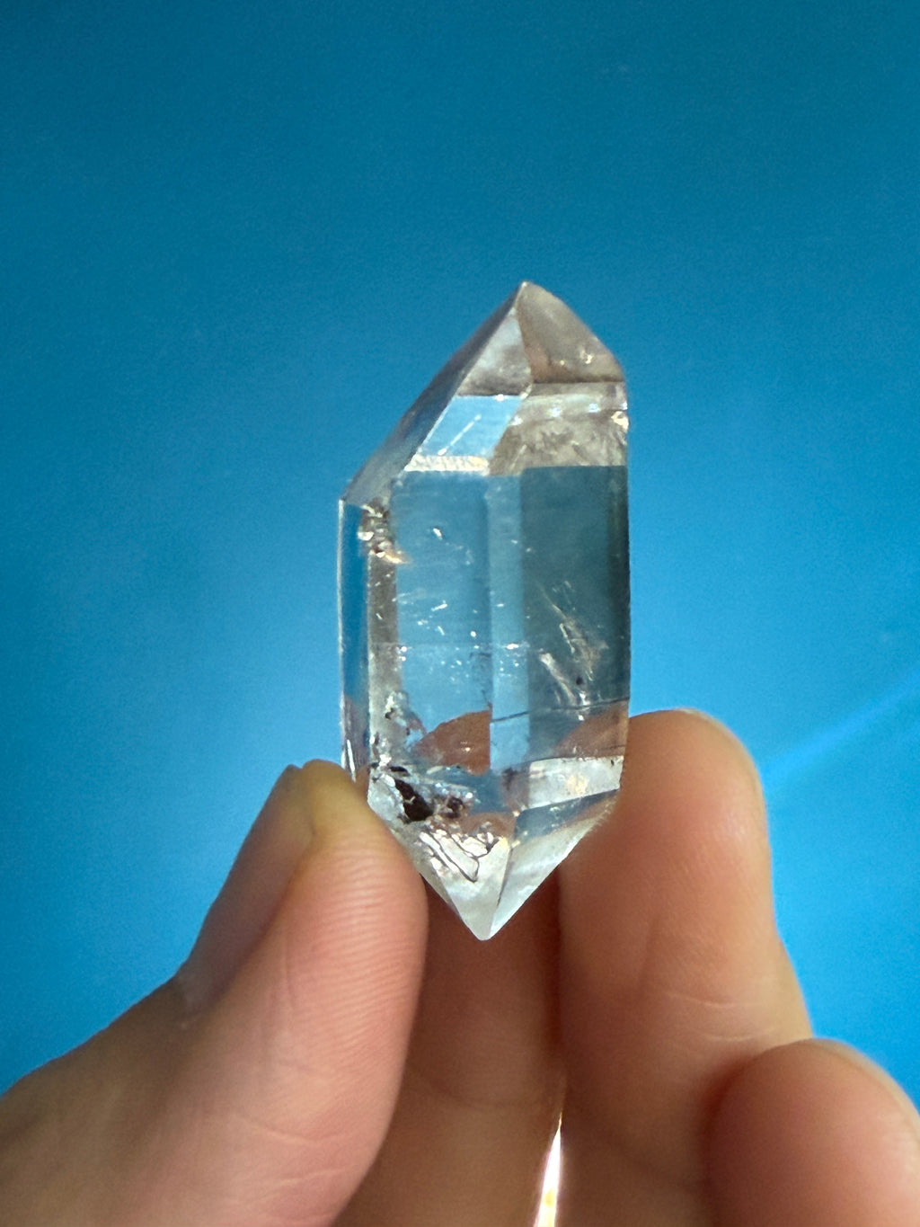 Elestial Quartz Crystal - Clear Natural Point