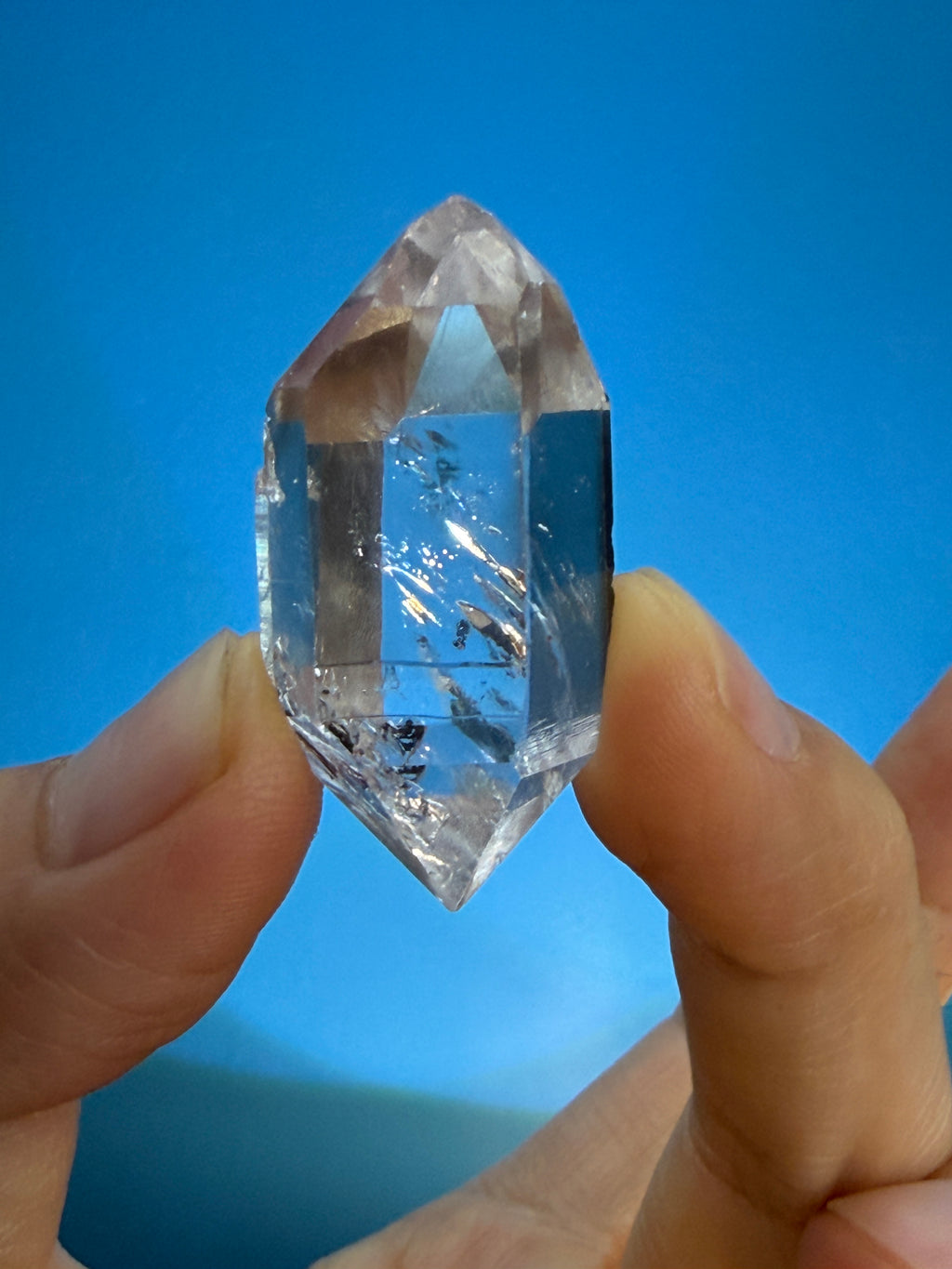 Elestial Quartz Crystal - Clear Natural Point