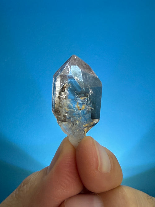 Elestial Quartz Crystal - Light Tea Scepter Point