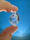 Elestial Quartz Crystal - White Inclusions & Rainbow Flash