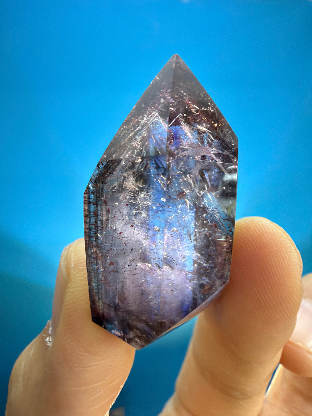 Super Seven Crystal - 24.9g Polished Red Inclusion Point