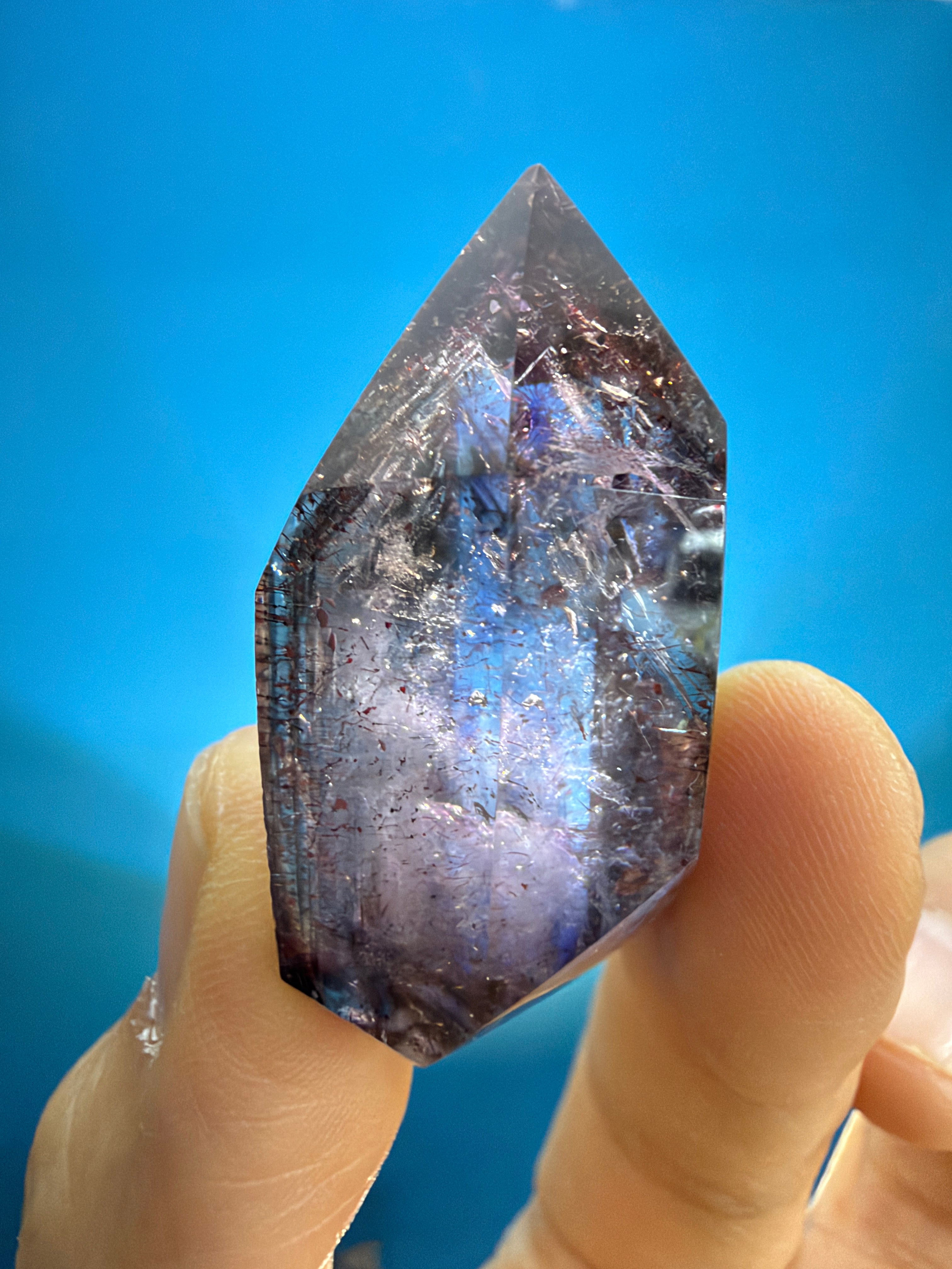 Super Seven Crystal - 24.9g Polished Red Inclusion Point