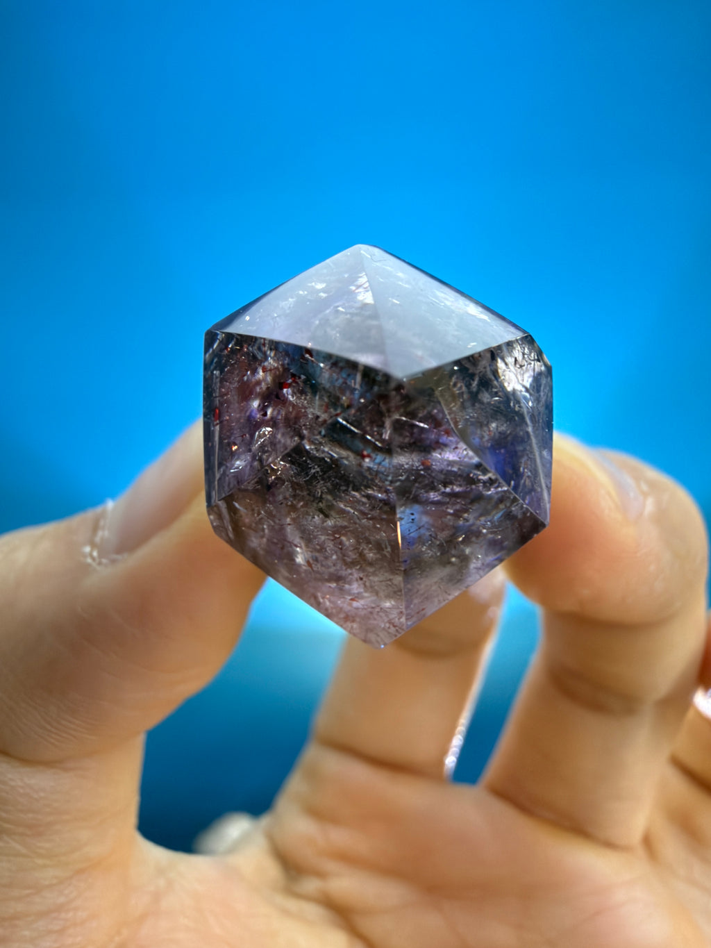 Super Seven Crystal - 24.9g Polished Red Inclusion Point