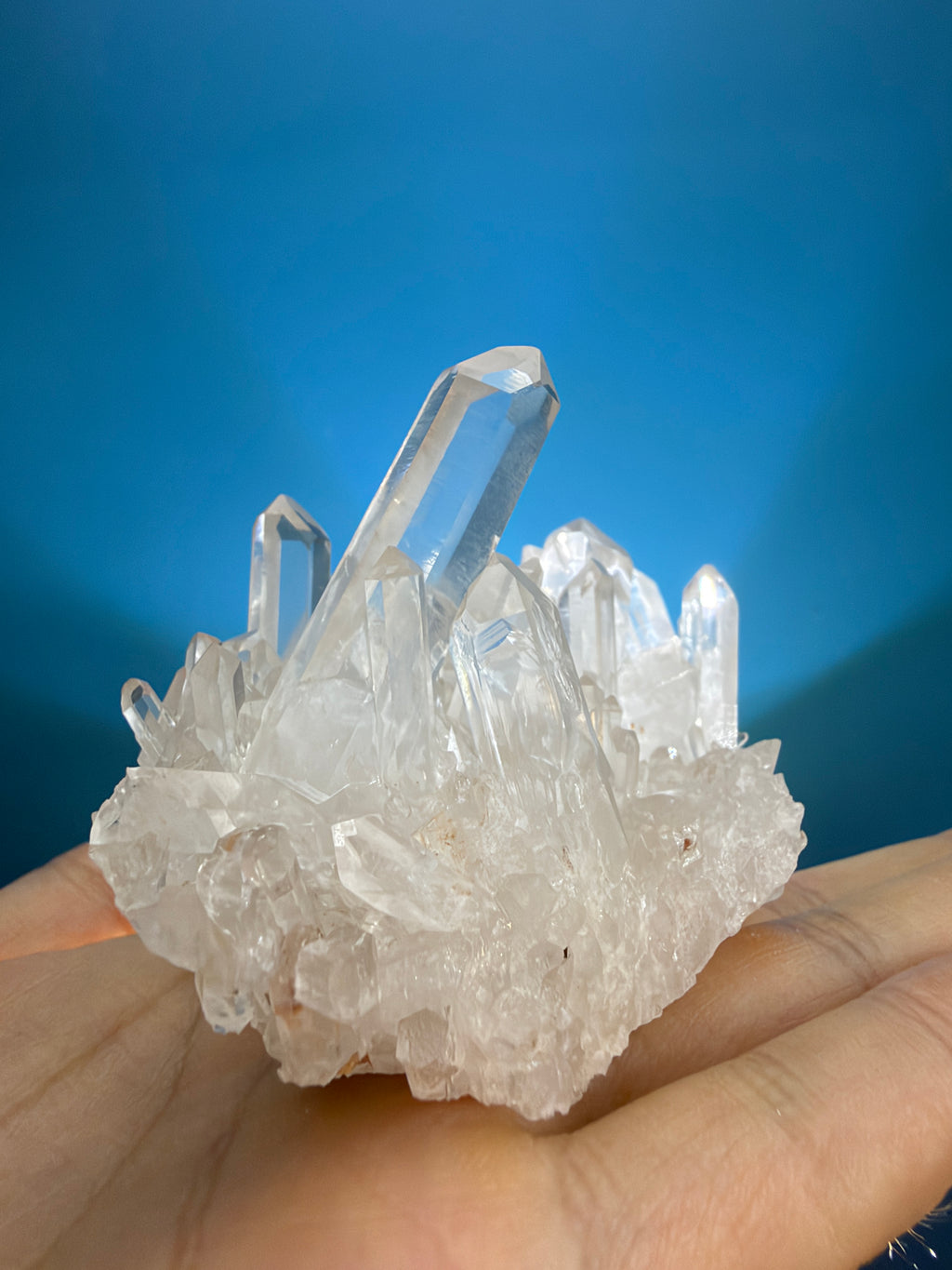 Water Phantom Shining Quartz Cluster - 235g White Quartz Cluster