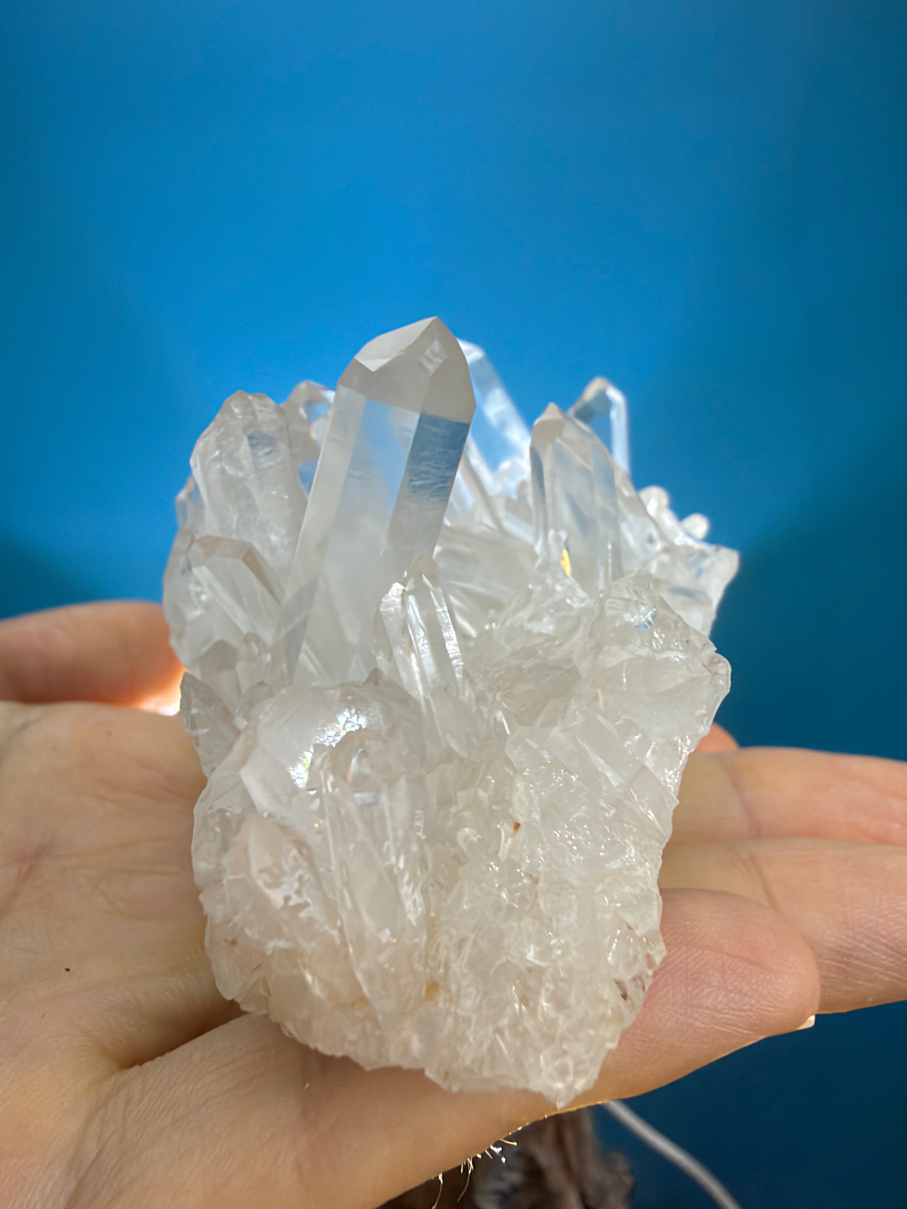 Water Phantom Shining Quartz Cluster - 235g White Quartz Cluster
