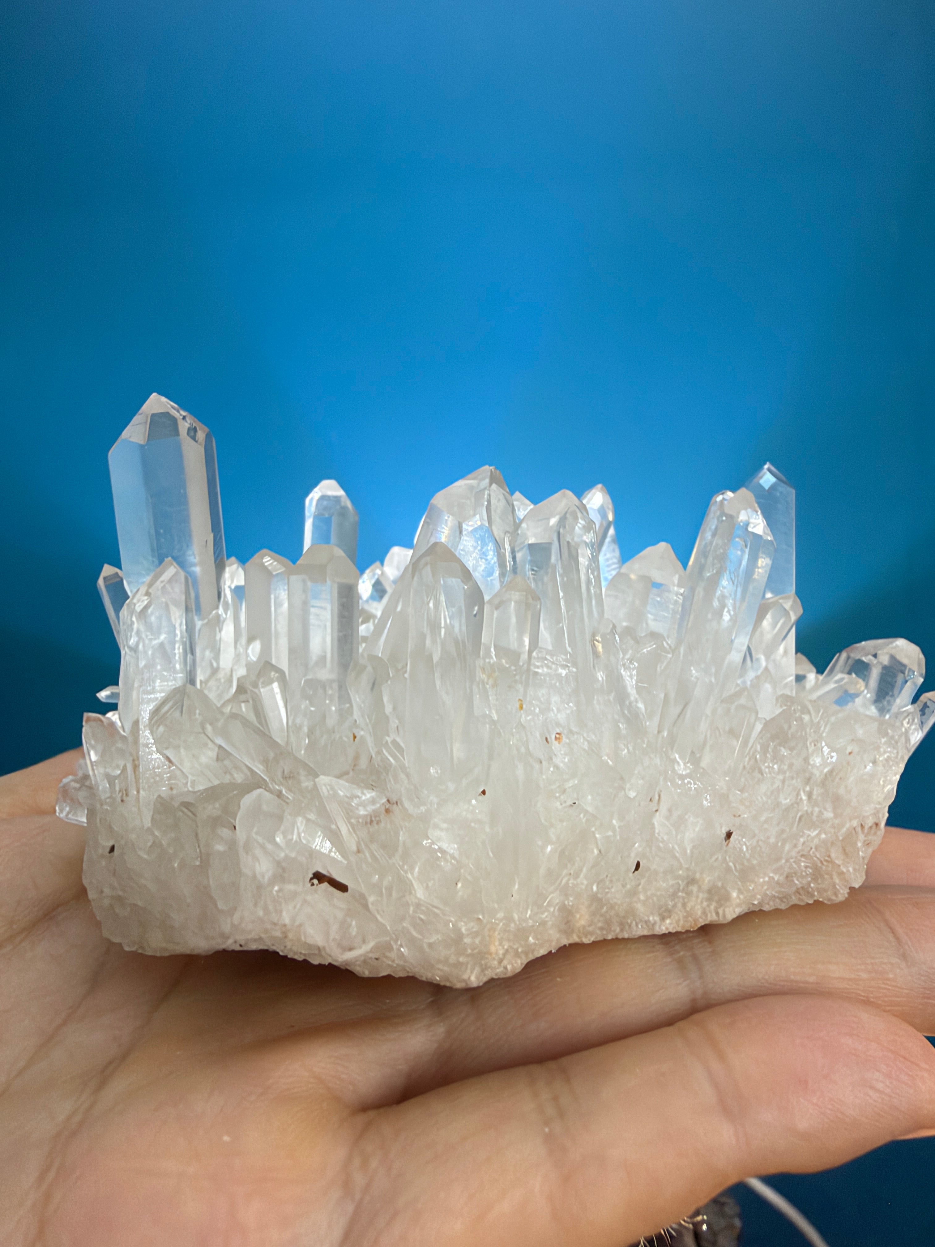 Water Phantom Shining Quartz Cluster - 235g White Quartz Cluster