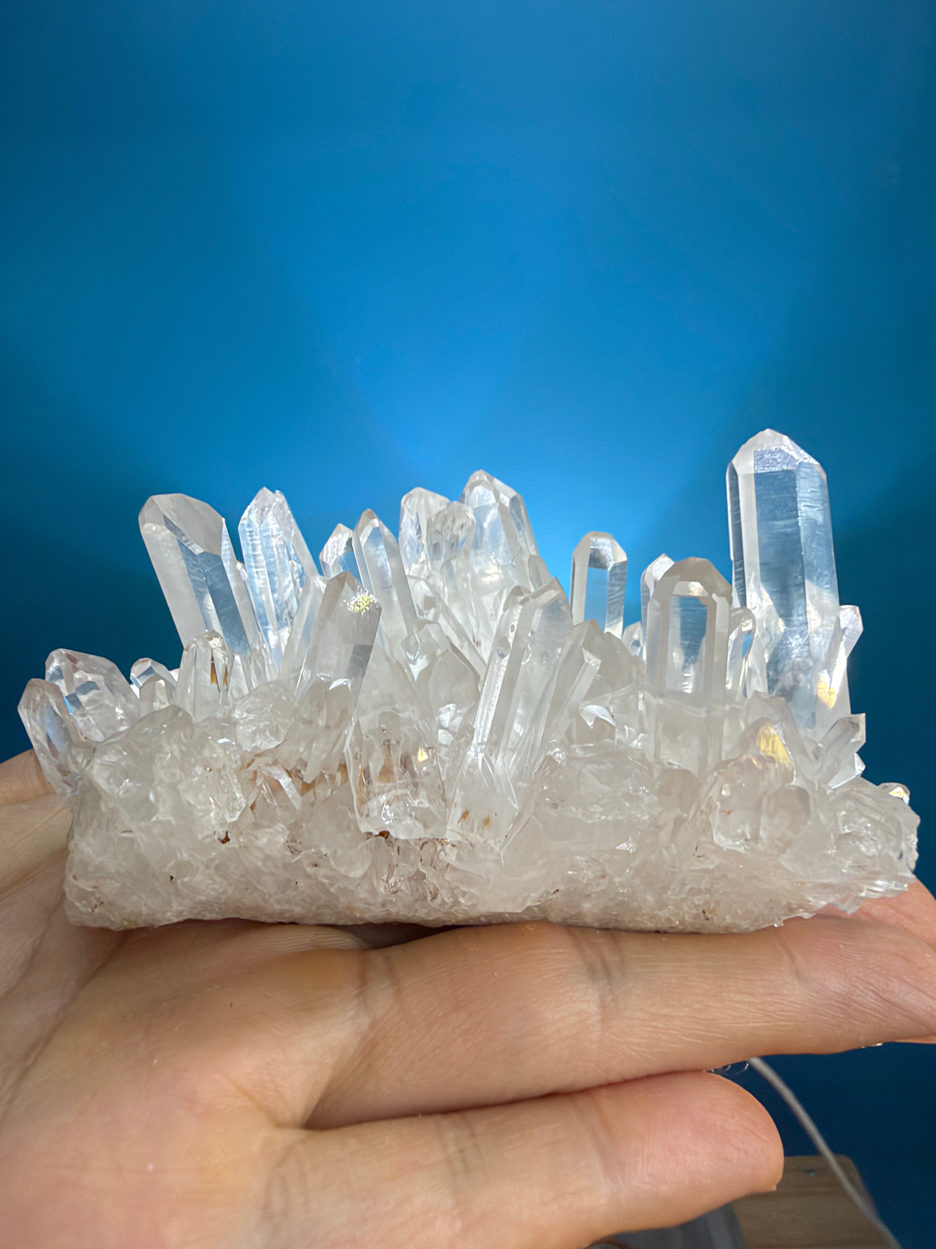 Water Phantom Shining Quartz Cluster - 235g White Quartz Cluster