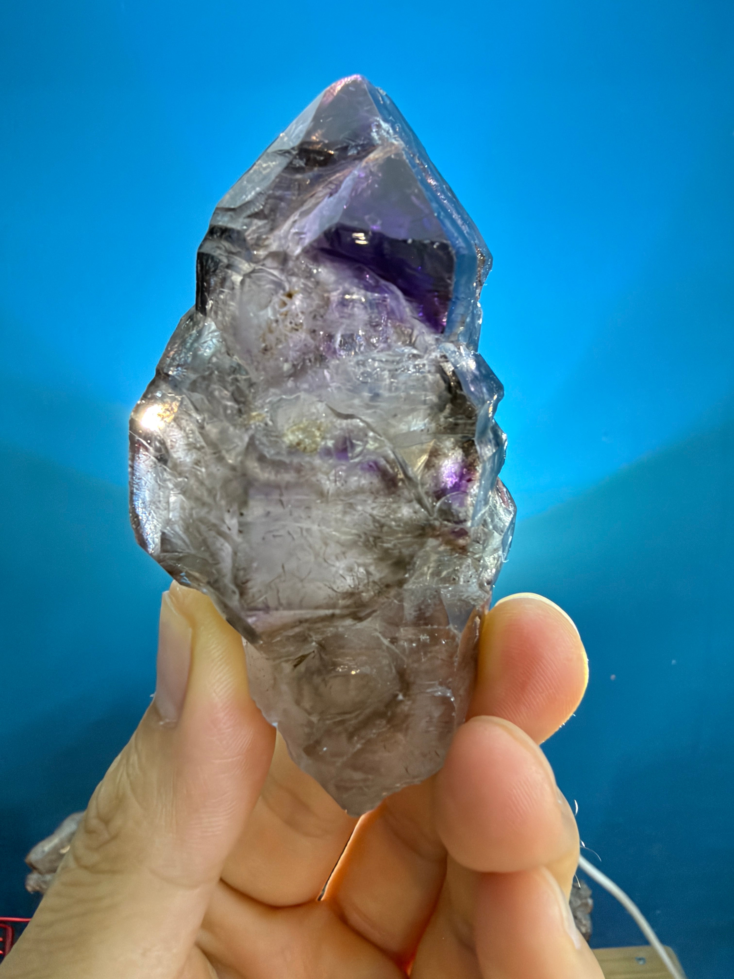 Super Seven Rough Point - 127.5g Purple Scepter Crystal