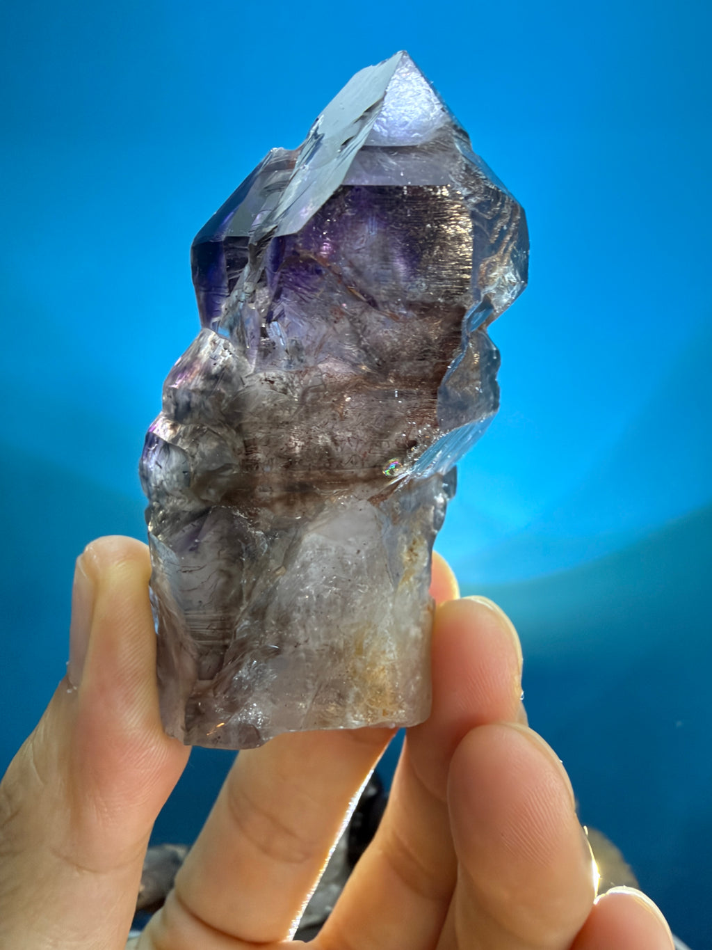 Super Seven Rough Point - 127.5g Purple Scepter Crystal