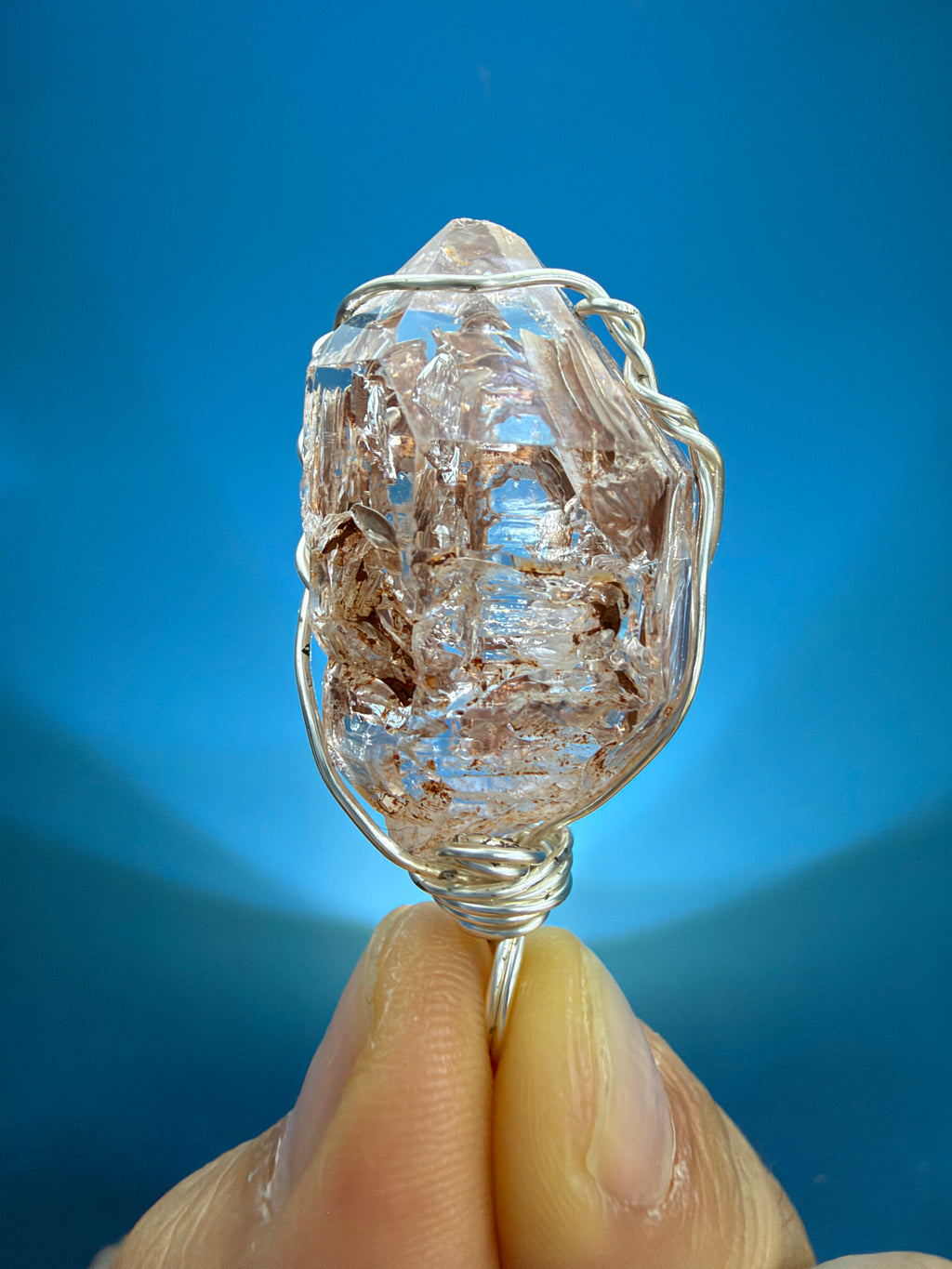 Wire-Wrapped Red Mud Quartz Pendant - 14.8g - IMG_6737.JPG