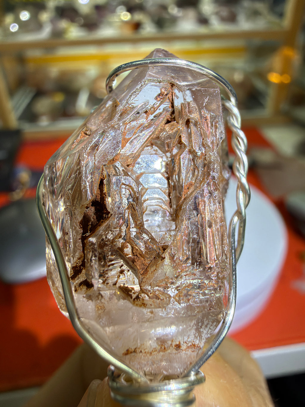Wire-Wrapped Red Mud Quartz Pendant - 14.8g - IMG_6738.JPG
