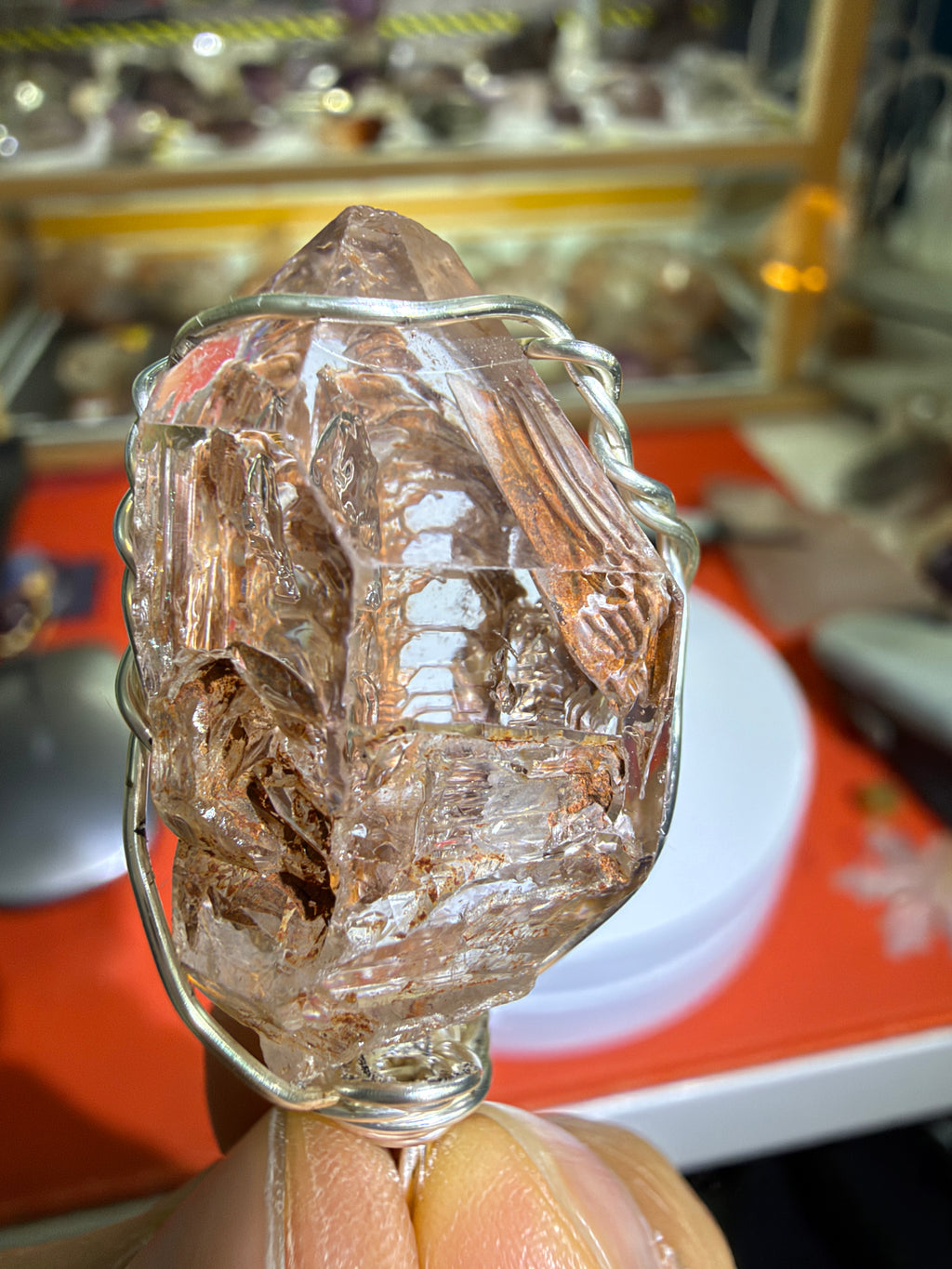 Wire-Wrapped Red Mud Quartz Pendant - 14.8g - IMG_6740.JPG