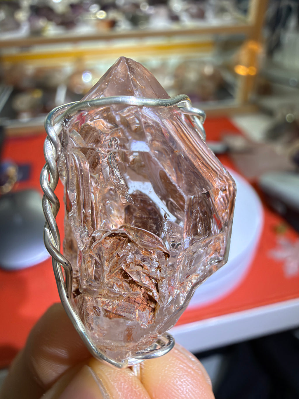 Wire-Wrapped Red Mud Quartz Pendant - 14.8g - IMG_6741.JPG