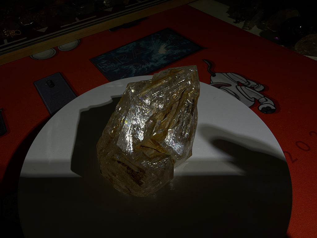 Large Yellow Mud Elestial Quartz with Rainbow Windows - 193g - IMG_6883.jpeg