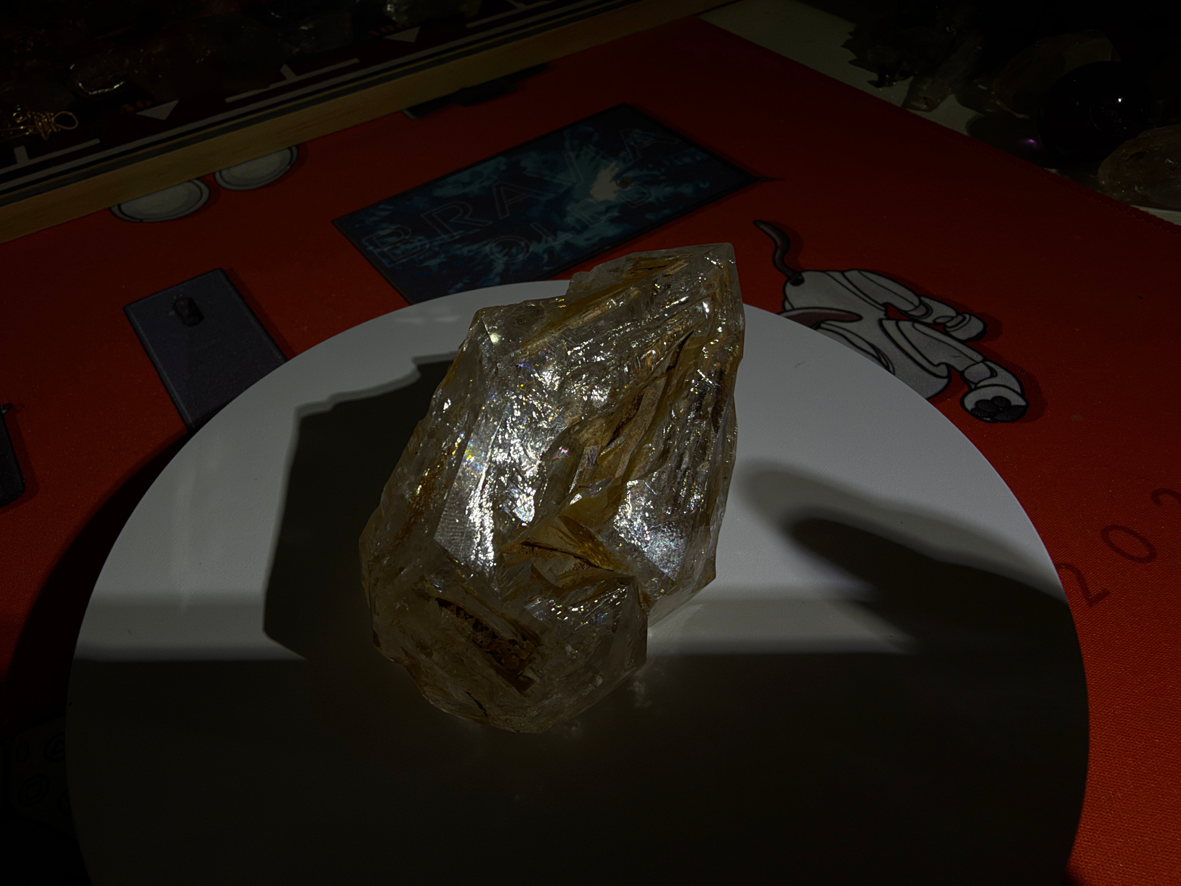 Large Yellow Mud Elestial Quartz with Rainbow Windows - 193g - IMG_6883.jpeg
