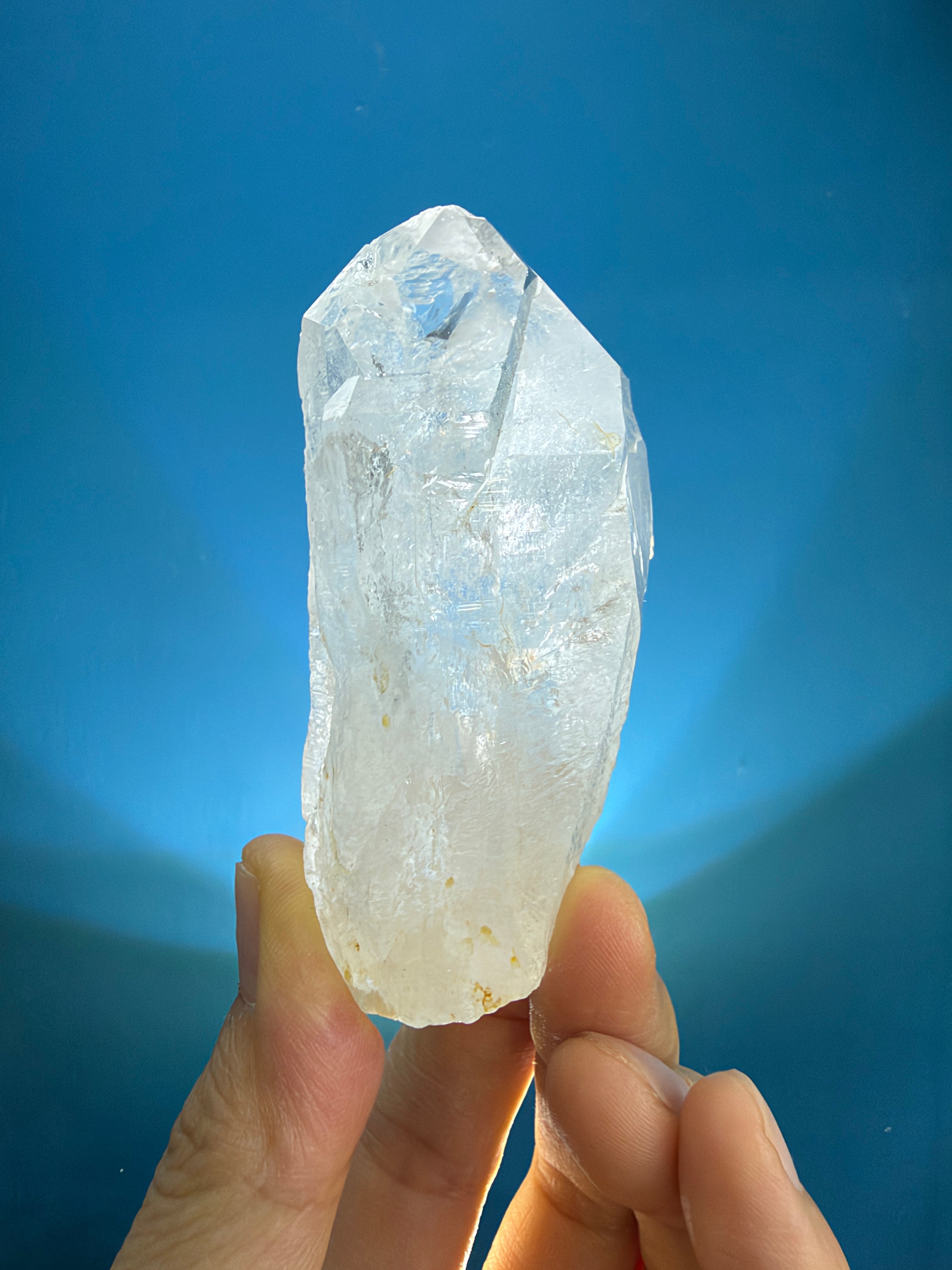Himalayan White Quartz Raw Point with Etched Texture - 178.5g - IMG_6917.JPG