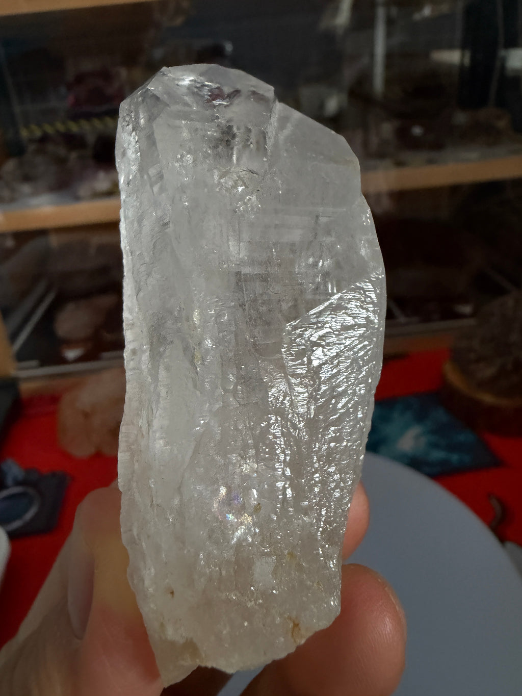 Himalayan White Quartz Raw Point with Etched Texture - 178.5g - IMG_6923.JPG