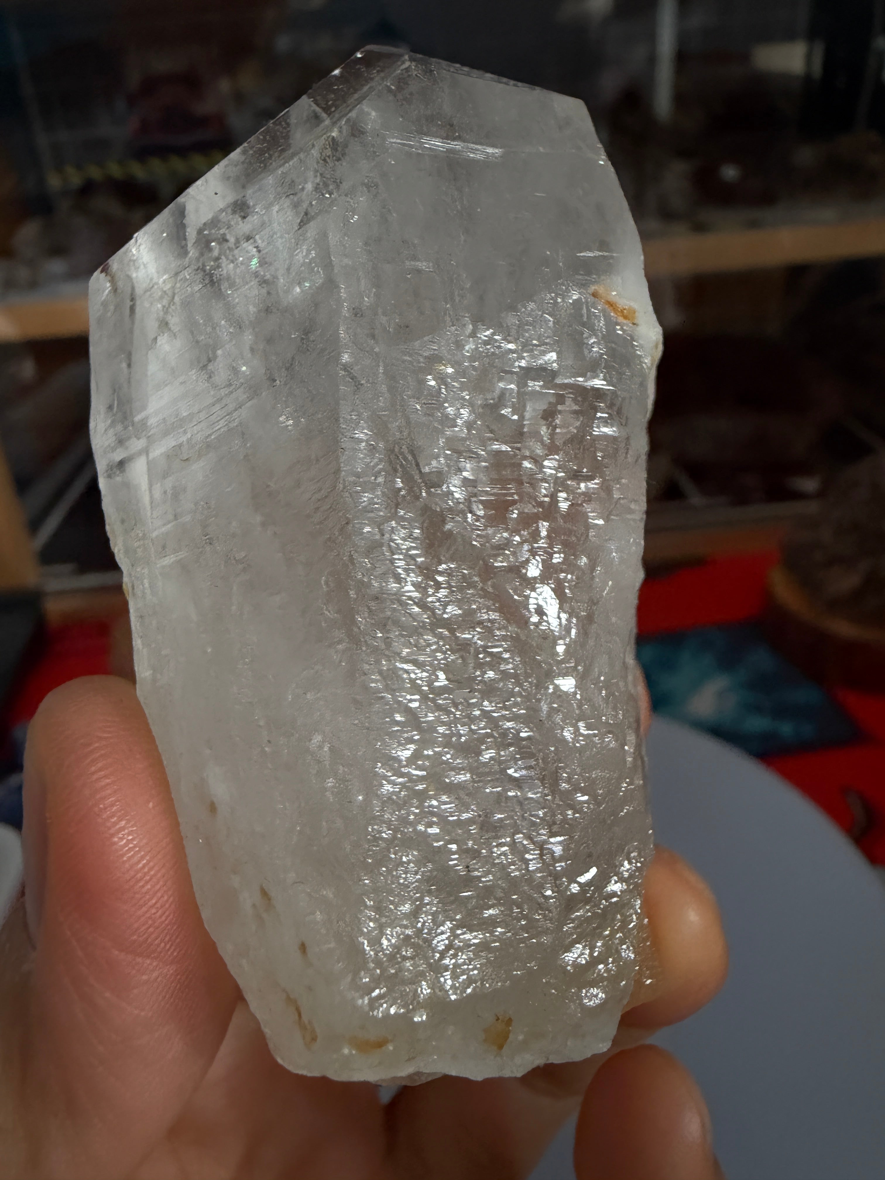 Himalayan White Quartz Raw Point with Etched Texture - 178.5g - IMG_6924.JPG