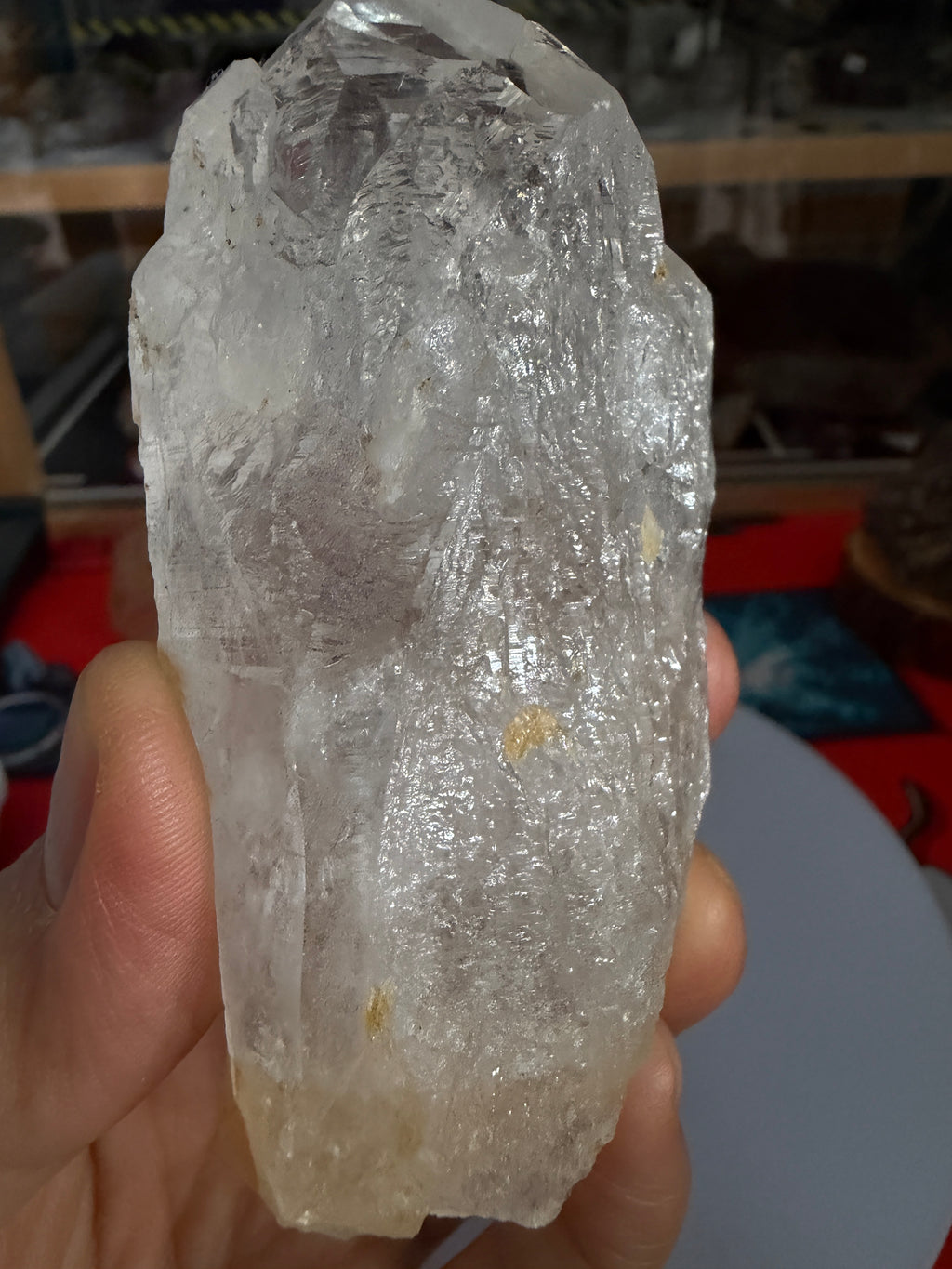 Himalayan White Quartz Raw Point with Etched Texture - 178.5g - IMG_6926.JPG