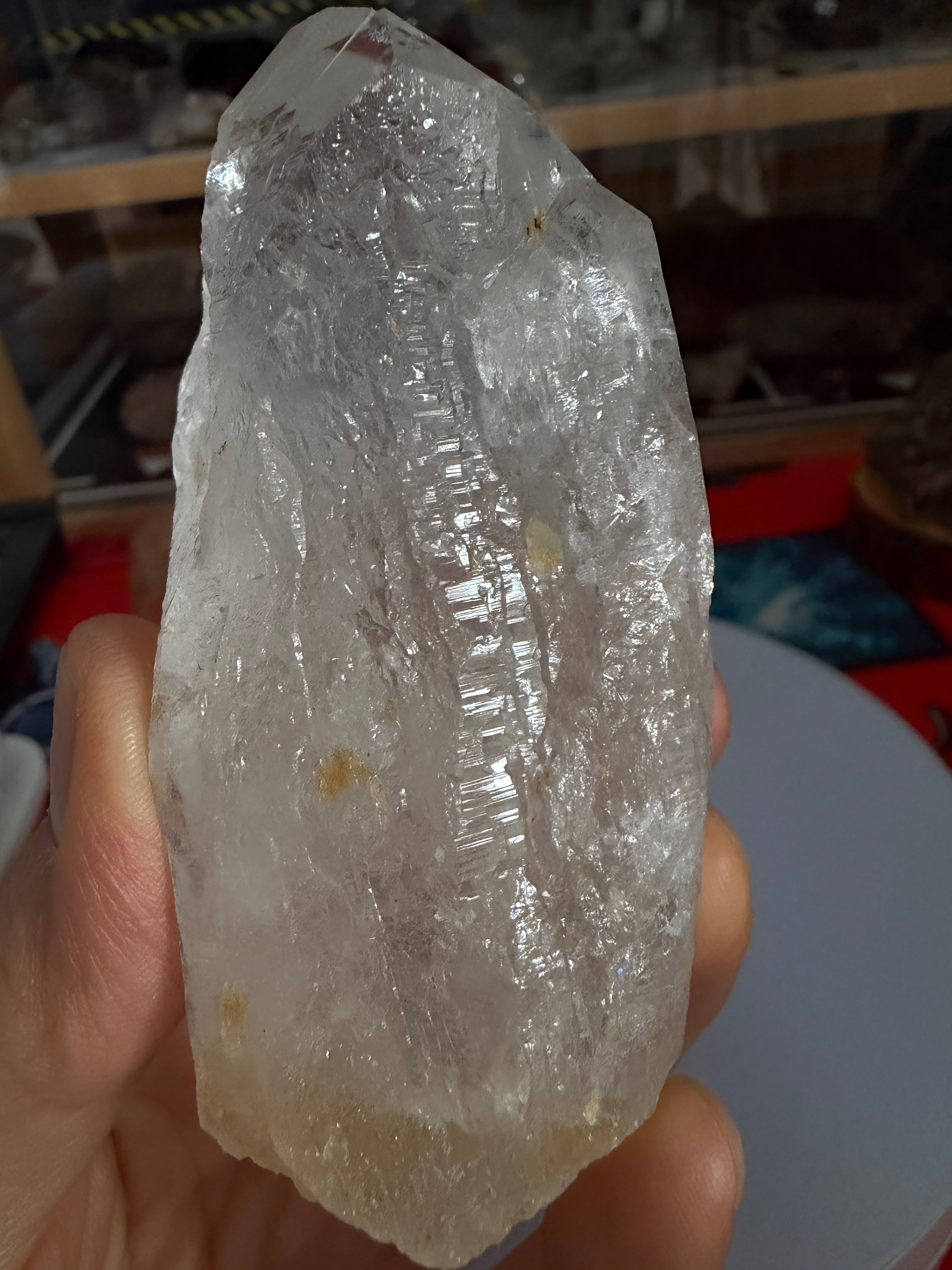 Himalayan White Quartz Raw Point with Etched Texture - 178.5g - IMG_6927.JPG