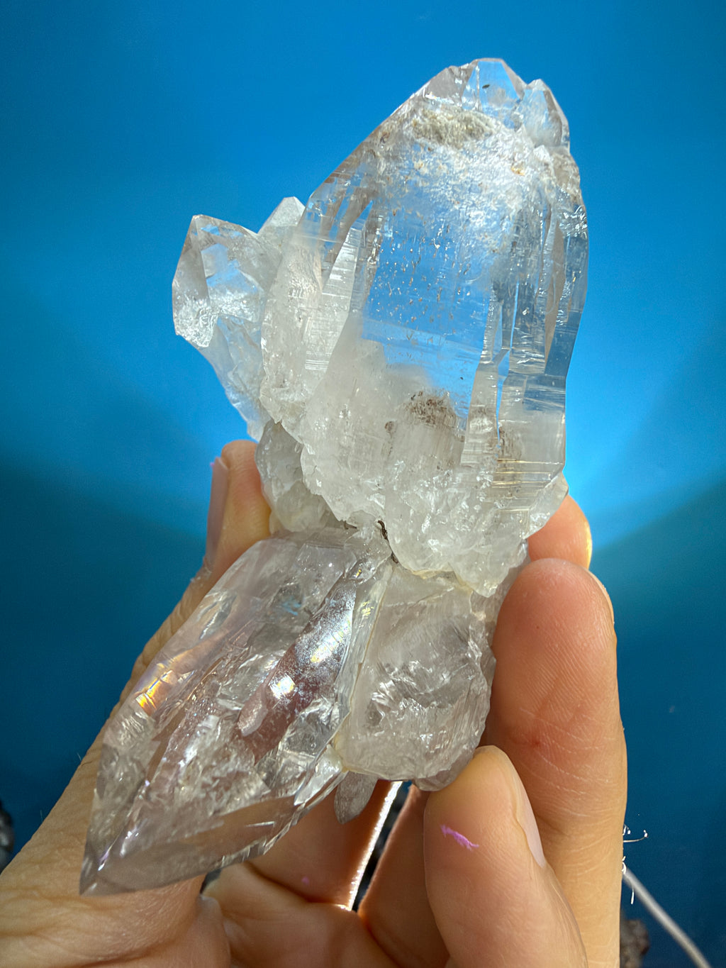 Himalayan Quartz Eagle Wing Twin Point with Wood Stand - 105g - IMG_6942.jpeg