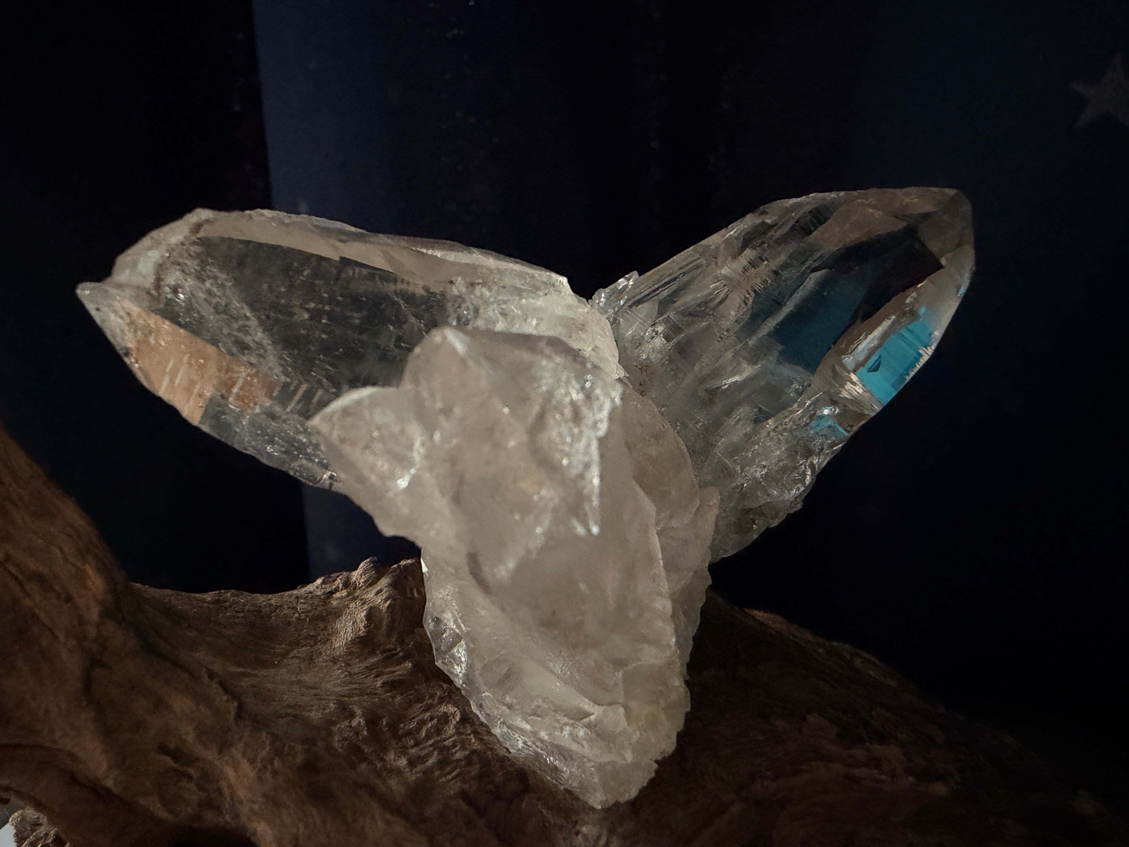 Himalayan Quartz Eagle Wing Twin Point with Wood Stand - 105g - IMG_6966.jpeg