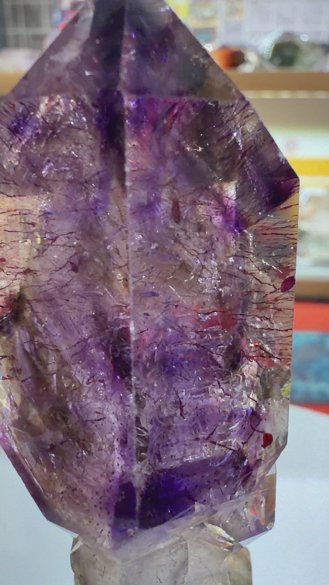 Super Seven Crystal Scepter with Red Rutile - 78g - IMG_6904.mov