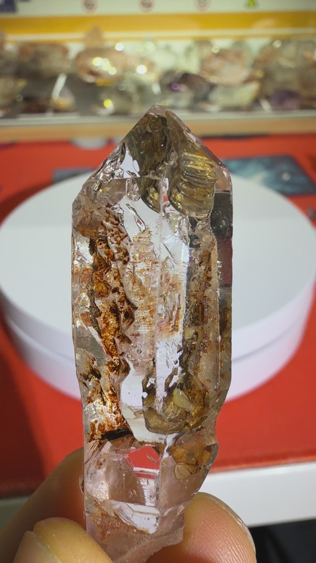 Red Mud Elestial Quartz Scepter - 24.5g - IMG_6713.MOV