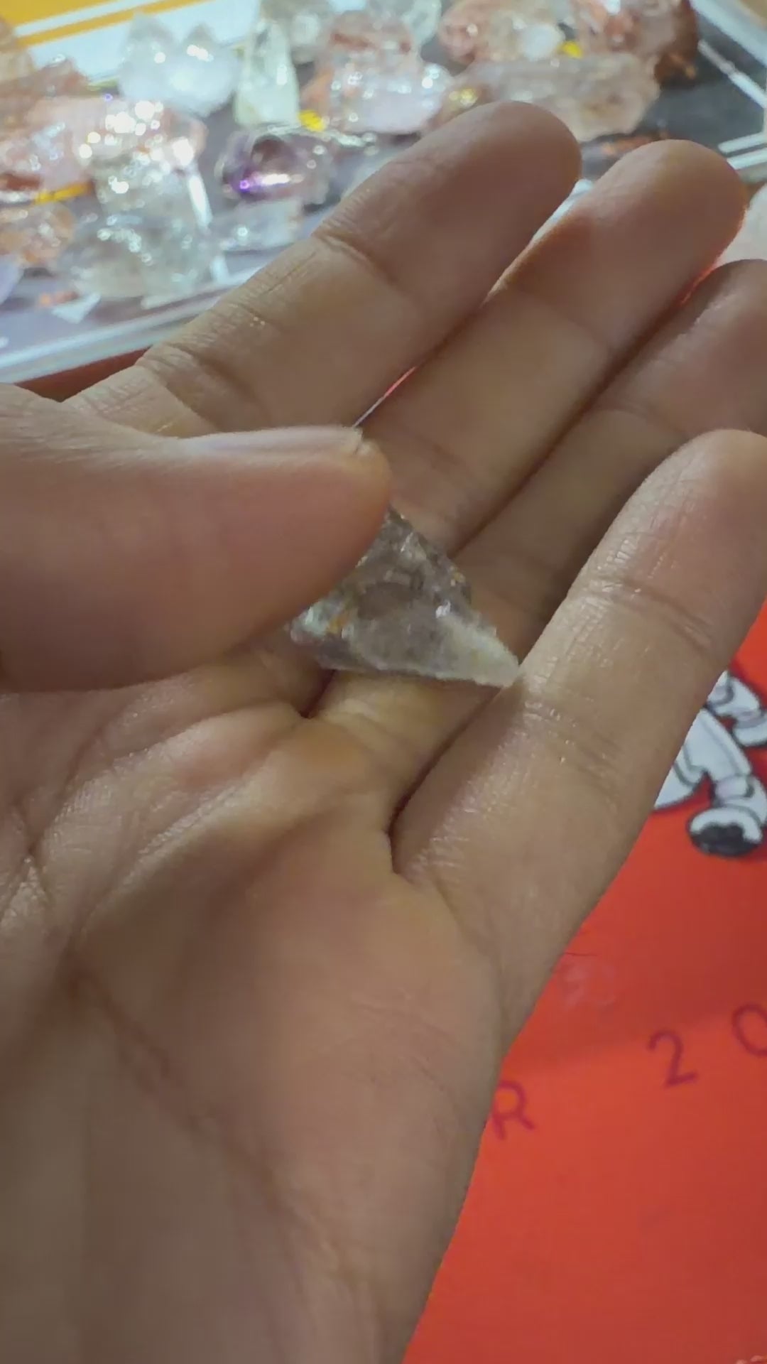 Elestial Quartz Crystal - Light Tea Scepter Point