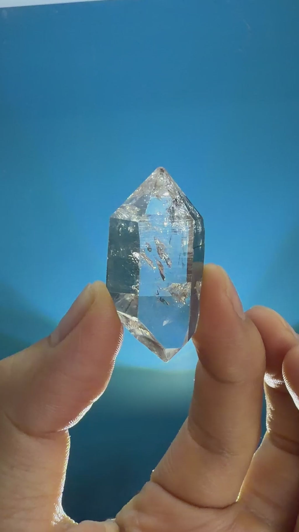 Elestial Quartz Crystal - Clear Natural Point