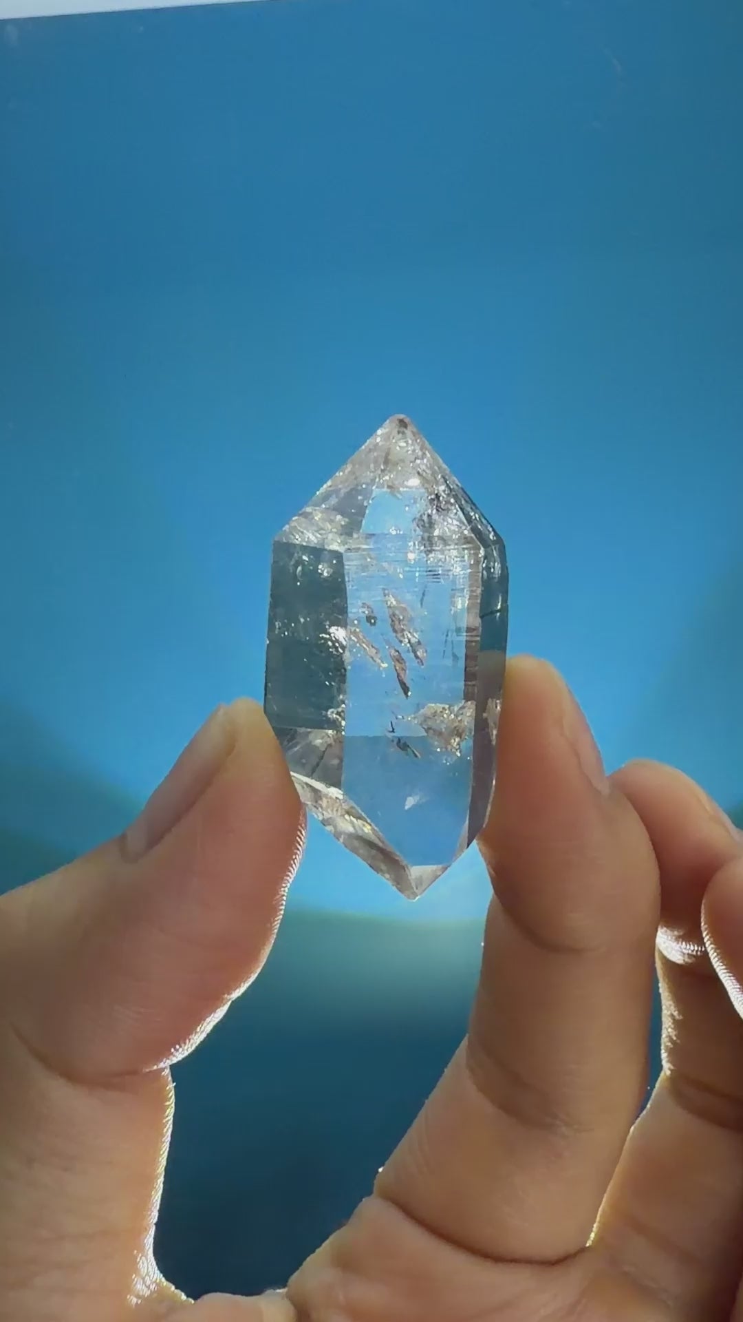 Elestial Quartz Crystal - Clear Natural Point