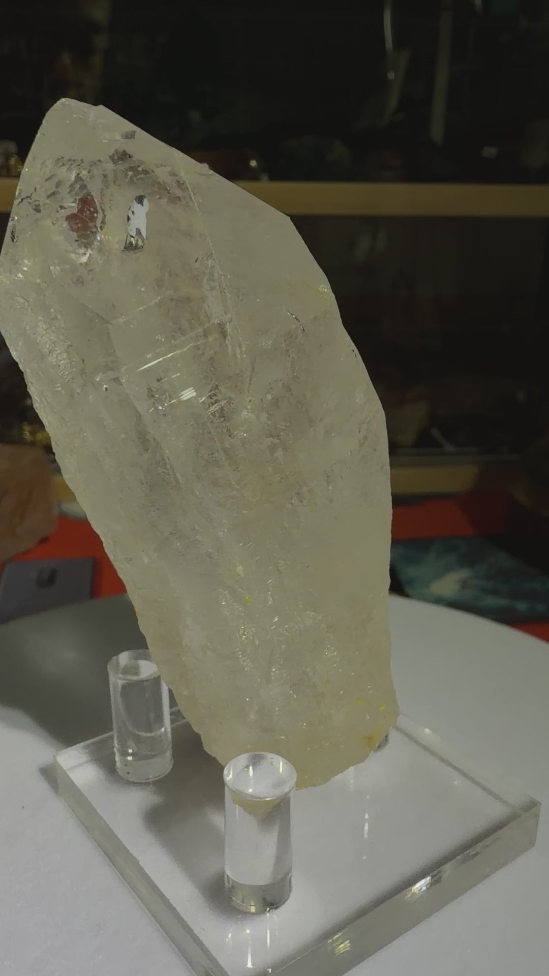Himalayan White Quartz Raw Point with Etched Texture - 178.5g - IMG_6933.MOV